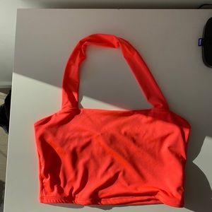 Neon orange crop top